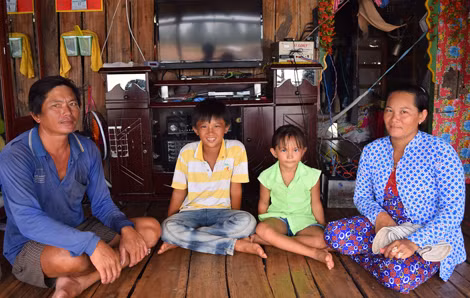 Gia đình cháu Nguyễn Hữu Luân.