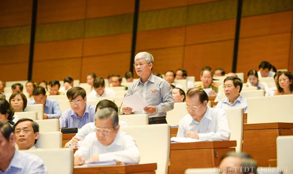 Đại biểu thảo luận tại hội trường ngày 5/6.