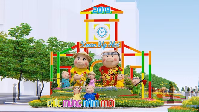 Gia đình nhà heo đi chợ Bến Thành