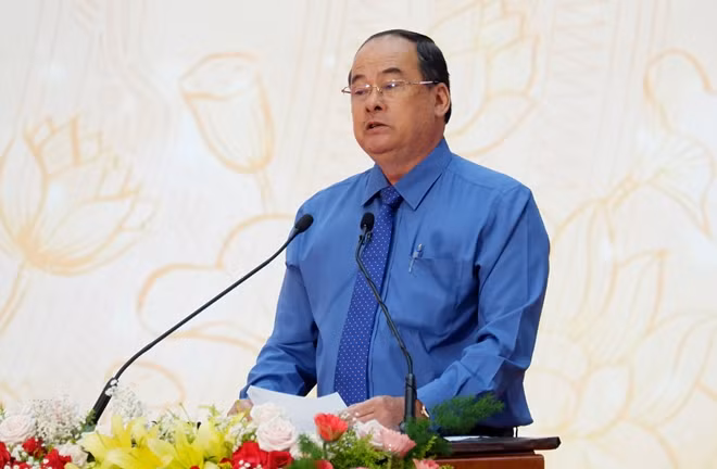 Đồng chí Nguyễn Thanh Bình, Chủ tịch UBND tỉnh An Giang phát biểu tại lễ vinh danh.