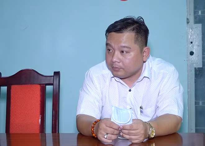 Lý Quang Thái tại cơ quan Công an.