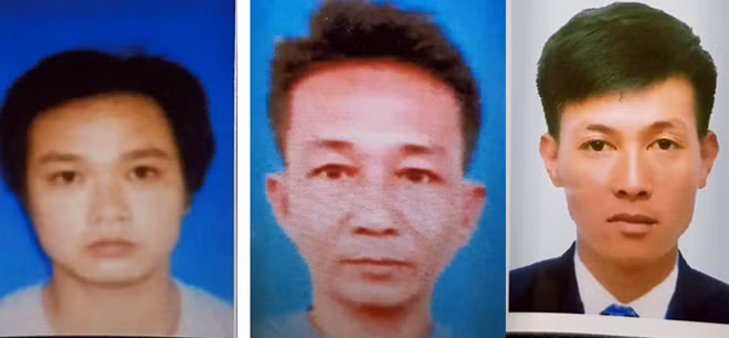 Các đối tượng truy nã đặc biệt nguy hiểm: Nguyễn Hữu Phước; Võ Văn Trung và Phạm Tấn Lộc (từ trái qua phải).