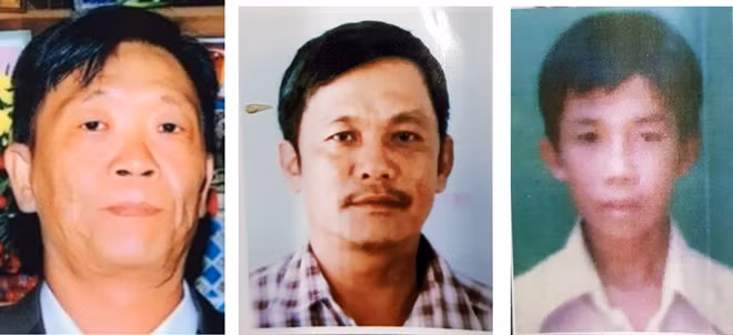 Các đối tượng truy tìm Võ Văn Kha, Trần Văn Phương và Phạm Thanh Sang (từ trái sang phải ).