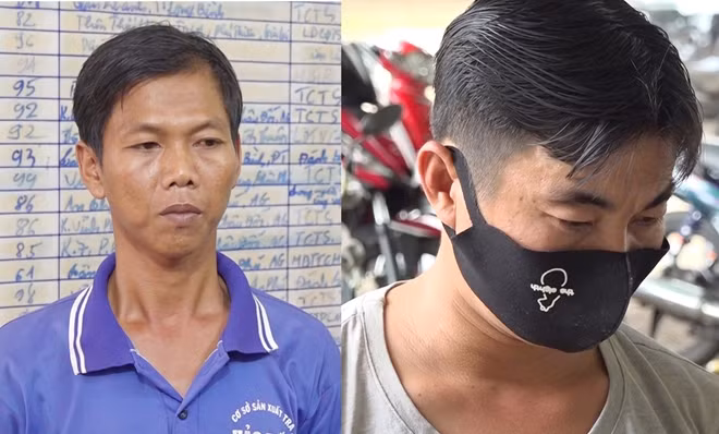 Đối tượng Vann Nath (áo xanh) và Đỗ Văn Quyên.