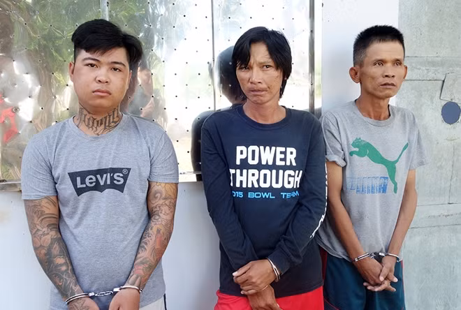 Các đối tượng Đến, Huy và Dũng (từ trái qua).