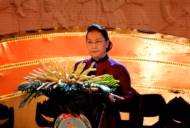 Chủ tịch Quốc hội Nguyễn Thị Kim Ngân phát biểu tại Lễ kỷ niệm.