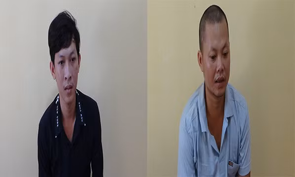 Đối tượng Minh (áo đen) và Tuấn.