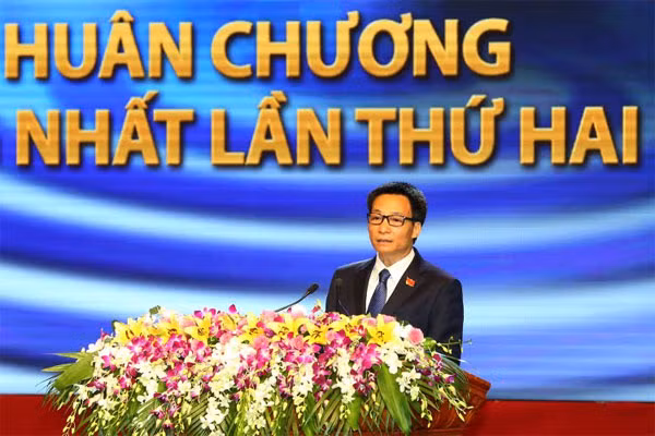 Phó Thủ tướng Vũ Đức Đam phát biểu tại buổi lễ. Ảnh: VGP.