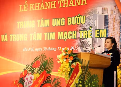 Bộ trưởng Nguyễn Thị Kim Tiến phát biểu tại buổi lễ.