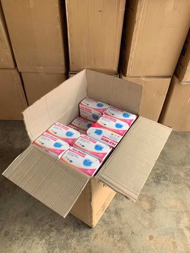 Số khẩu trang được Công an thị xã Buôn Hồ thu giữ