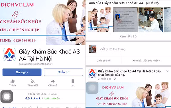 Các đối tượng sử dụng Facebook để rao bán giấy tờ giả.