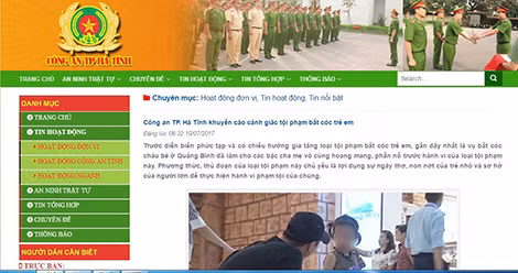 Công an TP Hà Tĩnh khuyến cáo cảnh giác tội phạm bắt cóc trẻ em. Công an TP Hà Tĩnh khuyến cáo cảnh giác tội phạm bắt cóc trẻ em.