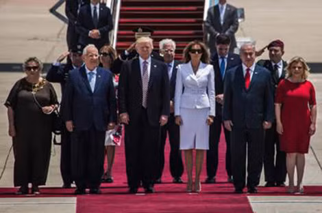 Thủ tướng Israel Netanyahu tiếp đón Tổng thống Mỹ.