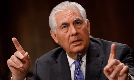 Ngoại trưởng Mỹ Rex Tillerson tại cuộc điều trần ở Quốc hội Mỹ hôm 13-6. Ngoại trưởng Mỹ Rex Tillerson tại cuộc điều trần ở Quốc hội Mỹ hôm 13-6.