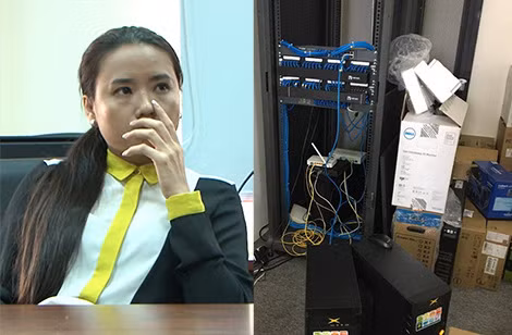 Nguyễn Thị Khéo và tang vật của vụ án.