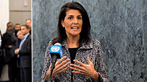Nữ Đại sứ Mỹ Nikki Haley tại Liên Hiệp Quốc.