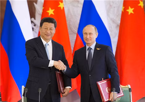 Tổng thống Nga Putin và Chủ tịch Trung Quốc Tập Cận Bình trong cuộc gặp tháng 6/2016. Ảnh: Xinhua. Tổng thống Nga Putin và Chủ tịch Trung Quốc Tập Cận Bình trong cuộc gặp tháng 6/2016. Ảnh: Xinhua.