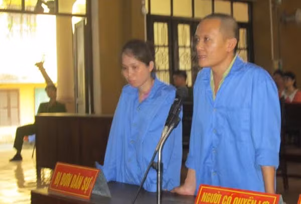 Vợ chồng Dương - Anh tại phiên tòa. Ảnh: CTV. Vợ chồng Dương - Anh tại phiên tòa. Ảnh: CTV.