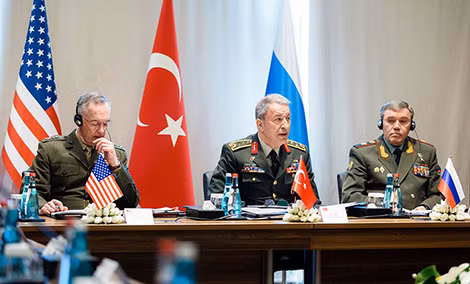 Tư lệnh quân đội 3 nước Mỹ, Nga và Thổ Nhĩ Kỳ đạt thỏa thuận chung về Syria hôm 7-3.