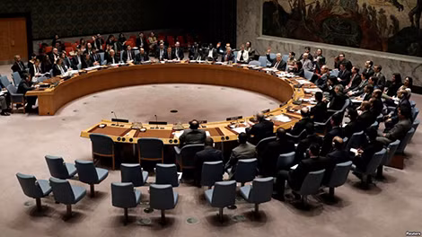 Các thành viên Hội đồng Bảo an biểu quyết về Syria tại trụ sở Liên Hiệp Quốc ở New York, ngày 28-2-2017.