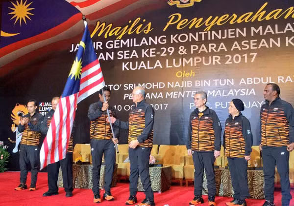 Lễ xuất quân SEA Games 29 của đoàn thể thao Malaysia.