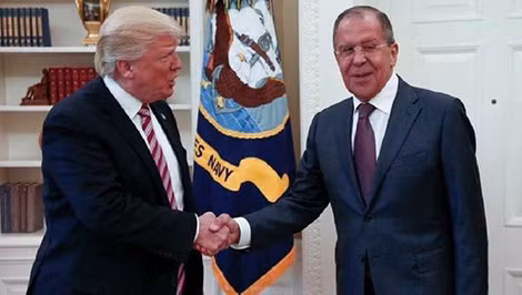 Tổng thống Mỹ Donald Trump hội đàm với Ngoại trưởng Nga Sergey Lavrov tại Phòng Bầu dục hôm 10-5.