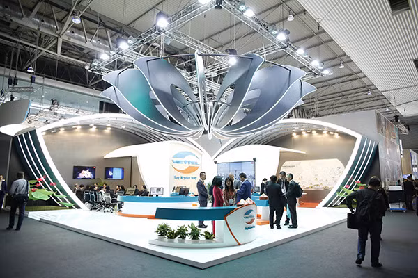 Gian hàng của Viettel tại Mobile World Congress 2017.