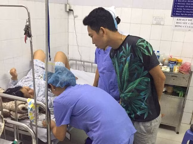 Sản phụ V. đang được điều trị tại BV Phụ sản Hải Phòng.