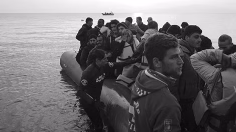 Người di dân đến đảo Lesbos (Hy Lạp).