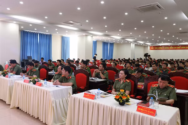 Các đại biểu tham dự Đại hội Đoàn TN Học viện Chính trị CAND.