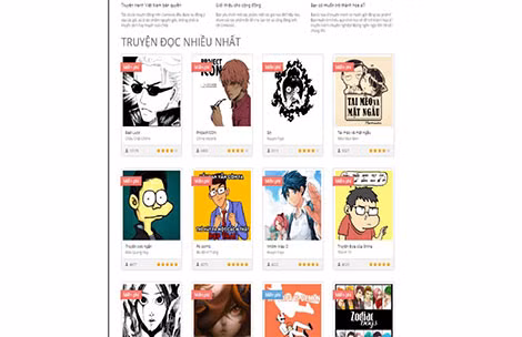 Một số tác phẩm tiêu biểu trên trang web Comicola - bà đỡ của truyện tranh Việt.
