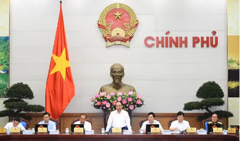 Thủ tướng chủ trì phiên họp Chính phủ thường kỳ tháng 5-2017. Ảnh: VGP/Quang Hiếu