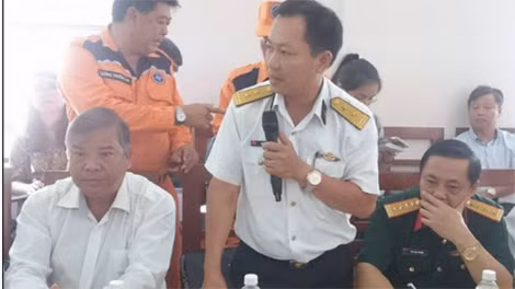 Lực lượng cứu hộ báo cáo tình hình triển khai công tác tìm kiếm cứu nạn trong sáng 29-3.