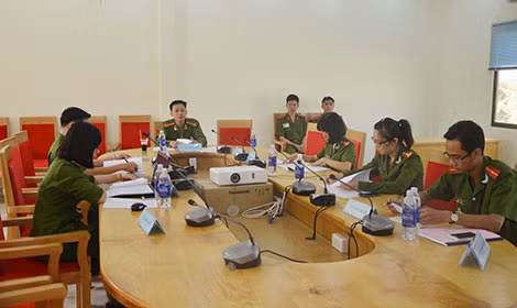 Ảnh tư liệu: Năm 2017, Học viện CSND có 8 đề tài tham dự Giải thưởng “Sinh viên nghiên cứu khoa học”.