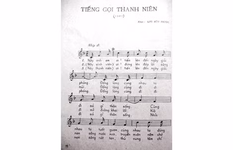 Bài hát “Tiếng gọi thanh niên” của cố nhạc sĩ Lưu Hữu Phước. Bài hát “Tiếng gọi thanh niên” của cố nhạc sĩ Lưu Hữu Phước.
