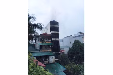 Hiện trường vụ cháy.