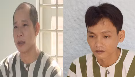 Nguyễn Hữu Phước và Dương Văn Thái tại cơ quan điều tra.