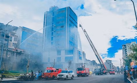 Diễn tập phương án chữa cháy CNCH nhiều lực lượng tại trung tâm hành chính công TP Hạ Long (1-10-2017)