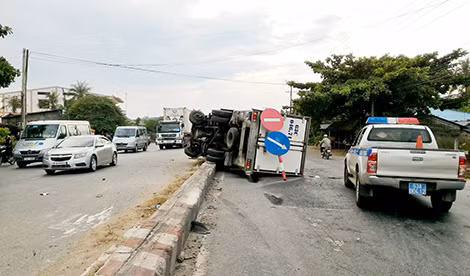 Hiện trường vụ tai nạn.