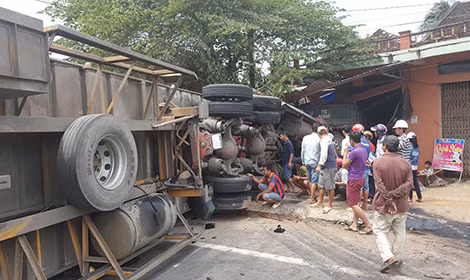 Hiện trường vụ tai nạn.