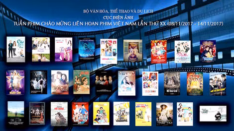 Poster Tuần lễ phim Việt Nam chào mừng LHP lần thứ 20.