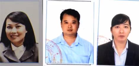3 đối tượng Trần Thị Kim Chi, Lê Vương Hoàng, Nguyễn Thị Minh Huệ.
