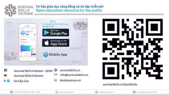 Tải ứng dụng thông tin cách sơ cấp cứu người bị tai nạn.