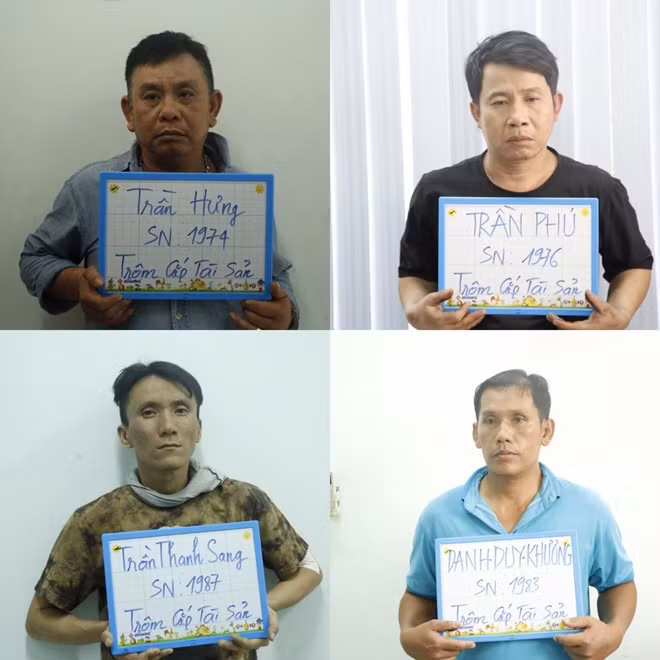 Các đối tượng bị bắt.