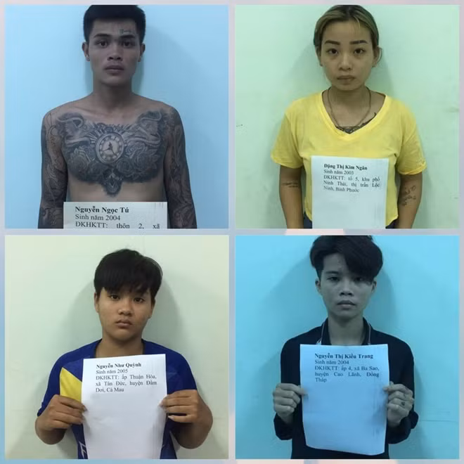 Các đối tượng bị bắt.