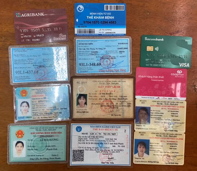 Số tài sản của chị Lê Thị Hương bỏ quên được Công an xã Đồng Tâm đã tìm thấy.