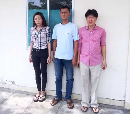 Từ trái sang; Hường, Hoàng Anh và Thoại Phong.