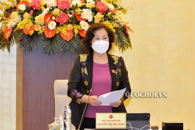 Chủ tịch Quốc hội Nguyễn Thị Kim Ngân phát biểu khai mạc