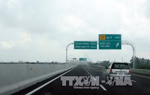 Đoạn cao tốc Hà Nội – Hải Phòng tại địa phận tỉnh Hải Dương. Ảnh: Huy Hùng – TTXVN.