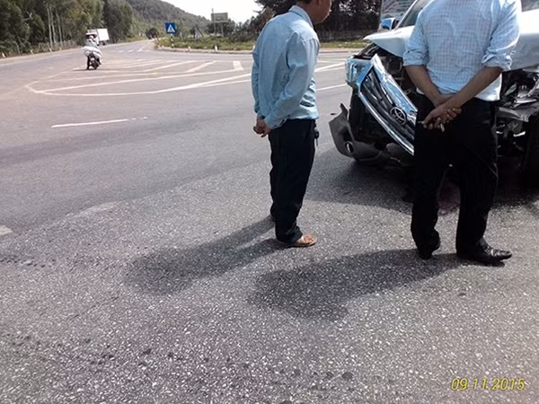 Hiện trường vụ tai nạn.